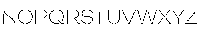 WorkhorseNouveauStencil ExtraLightMax Instance Font UPPERCASE