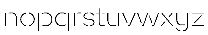 WorkhorseNouveauStencil ExtraLightMax Instance Font LOWERCASE