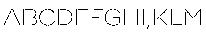 WorkhorseNouveauStencil ExtraLightMed Instance Font UPPERCASE