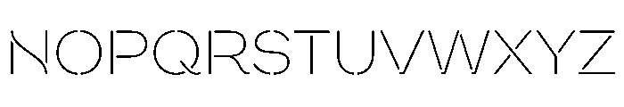 WorkhorseNouveauStencil ExtraLightMed Instance Font UPPERCASE