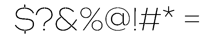 WorkhorseNouveauStencil ExtraLightMin Instance Font OTHER CHARS