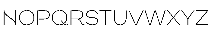 WorkhorseNouveauStencil ExtraLightMin Instance Font UPPERCASE