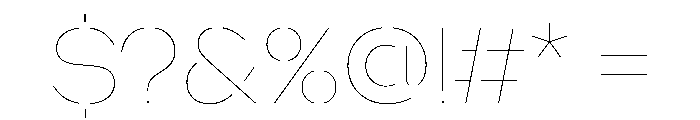 WorkhorseNouveauStencil HairlineMax Instance Font OTHER CHARS