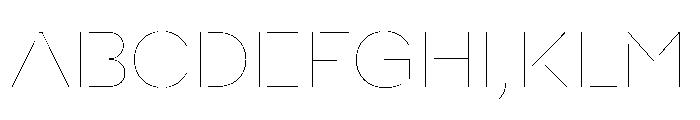 WorkhorseNouveauStencil HairlineMax Instance Font UPPERCASE
