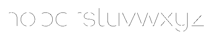 WorkhorseNouveauStencil HairlineMax Instance Font LOWERCASE