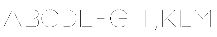 WorkhorseNouveauStencil HairlineMed Instance Font UPPERCASE