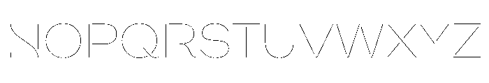 WorkhorseNouveauStencil HairlineMed Instance Font UPPERCASE