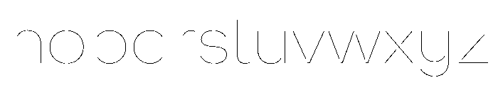 WorkhorseNouveauStencil HairlineMed Instance Font LOWERCASE