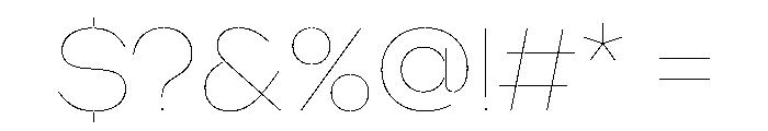 WorkhorseNouveauStencil HairlineMin Instance Font OTHER CHARS