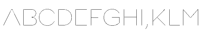 WorkhorseNouveauStencil HairlineMin Instance Font UPPERCASE