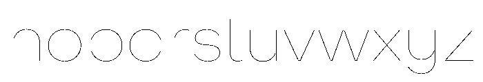 WorkhorseNouveauStencil HairlineMin Instance Font LOWERCASE
