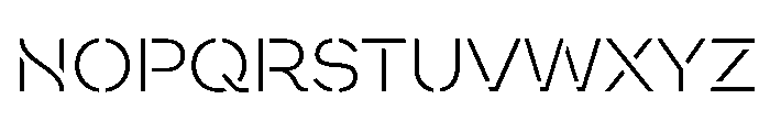 WorkhorseNouveauStencil LightMax Instance Font UPPERCASE