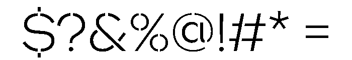 WorkhorseNouveauStencil LightMed Instance Font OTHER CHARS