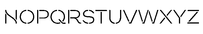 WorkhorseNouveauStencil LightMed Instance Font UPPERCASE