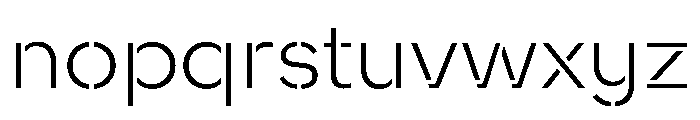 WorkhorseNouveauStencil LightMed Instance Font LOWERCASE