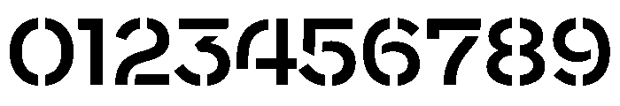 WorkhorseNouveauStencil SemiboldMax Instance Font OTHER CHARS
