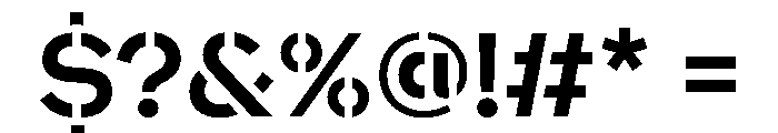 WorkhorseNouveauStencil SemiboldMax Instance Font OTHER CHARS