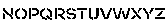 WorkhorseNouveauStencil SemiboldMax Instance Font UPPERCASE