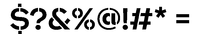 WorkhorseNouveauStencil SemiboldMed Instance Font OTHER CHARS