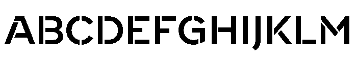 WorkhorseNouveauStencil SemiboldMed Instance Font UPPERCASE