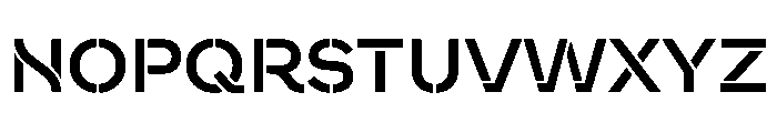 WorkhorseNouveauStencil SemiboldMed Instance Font UPPERCASE