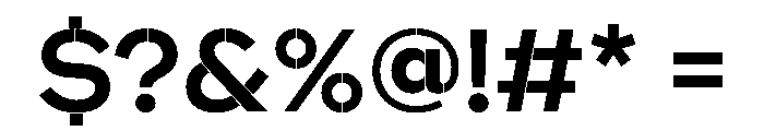 WorkhorseNouveauStencil SemiboldMin Instance Font OTHER CHARS