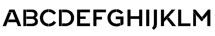 WorkhorseNouveauStencil SemiboldMin Instance Font UPPERCASE