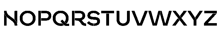 WorkhorseNouveauStencil SemiboldMin Instance Font UPPERCASE