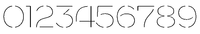 WorkhorseNouveauStencil ThinMax Instance Font OTHER CHARS