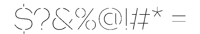 WorkhorseNouveauStencil ThinMax Instance Font OTHER CHARS