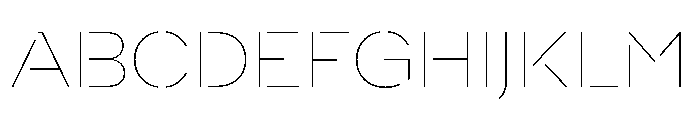 WorkhorseNouveauStencil ThinMax Instance Font UPPERCASE
