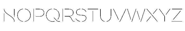 WorkhorseNouveauStencil ThinMax Instance Font UPPERCASE