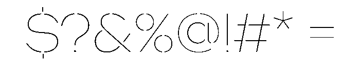 WorkhorseNouveauStencil ThinMed Instance Font OTHER CHARS