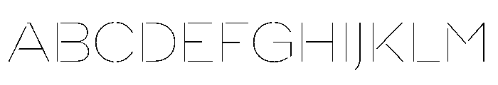 WorkhorseNouveauStencil ThinMed Instance Font UPPERCASE