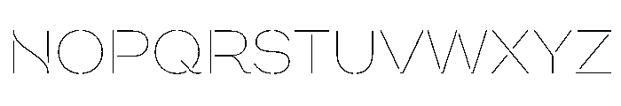 WorkhorseNouveauStencil ThinMed Instance Font UPPERCASE