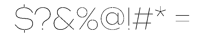 WorkhorseNouveauStencil ThinMin Instance Font OTHER CHARS