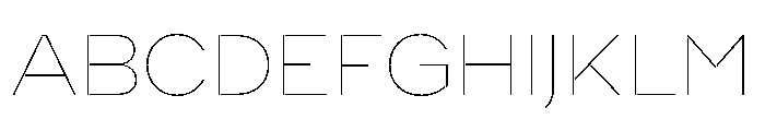 WorkhorseNouveauStencil ThinMin Instance Font UPPERCASE