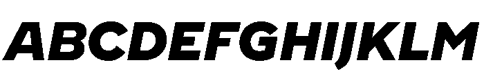 WorkhorseNouveauTracking BlackOblique Instance Font UPPERCASE