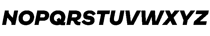 WorkhorseNouveauTracking BlackOblique Instance Font UPPERCASE