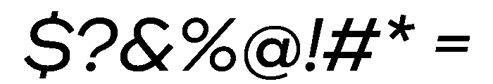 WorkhorseNouveauTracking BookOblique Instance Font OTHER CHARS