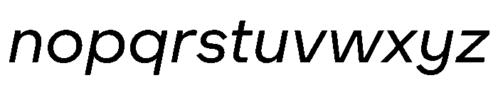 WorkhorseNouveauTracking BookOblique Instance Font LOWERCASE