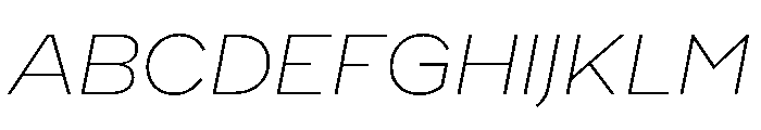 WorkhorseNouveauTracking ExtraLightOblique Instance Font UPPERCASE