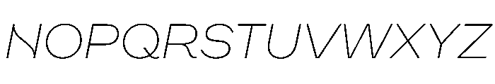 WorkhorseNouveauTracking ExtraLightOblique Instance Font UPPERCASE