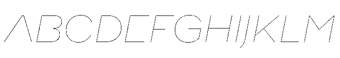 WorkhorseNouveauTracking HairlineOblique Instance Font UPPERCASE