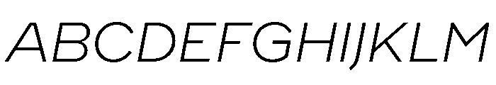 WorkhorseNouveauTracking LightOblique Instance Font UPPERCASE