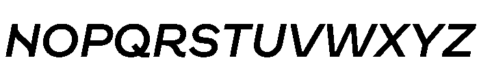 WorkhorseNouveauTracking SemiboldOblique Instance Font UPPERCASE