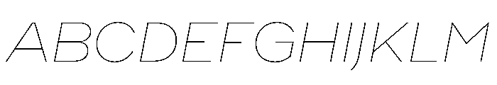 WorkhorseNouveauTracking ThinOblique Instance Font UPPERCASE