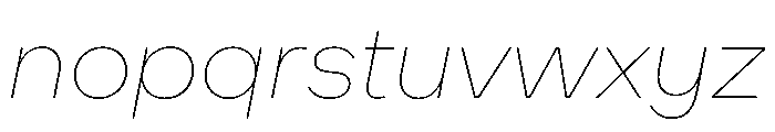 WorkhorseNouveauTracking ThinOblique Instance Font LOWERCASE