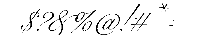 WorkhorseScript Fine Instance Font OTHER CHARS