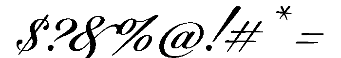 WorkhorseScript Text Instance Font OTHER CHARS